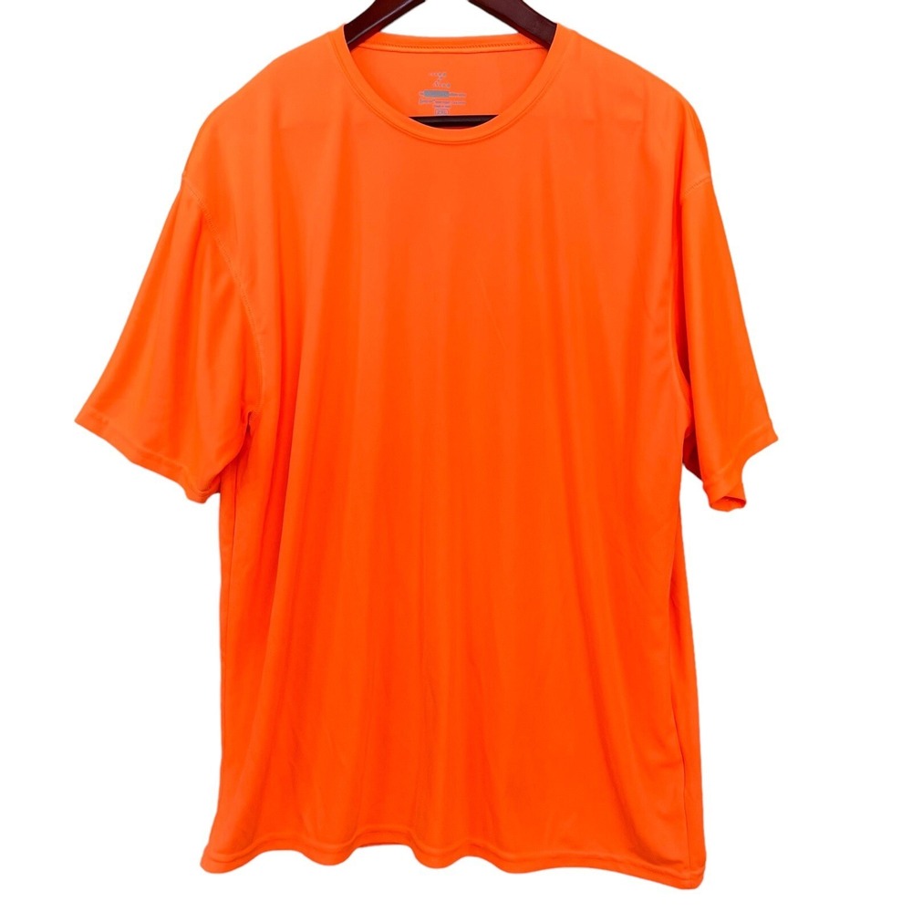 Zorrel Athlete Series Shirt Mens 2XL Neon Orange Syntrel Lightweight Tee Gym